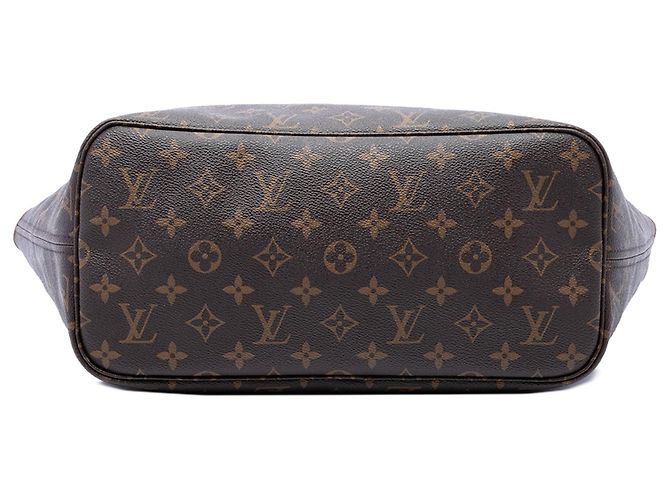 Borsa Tote Louis Vuitton Monogram Neverfull MM Marrone - vista 3