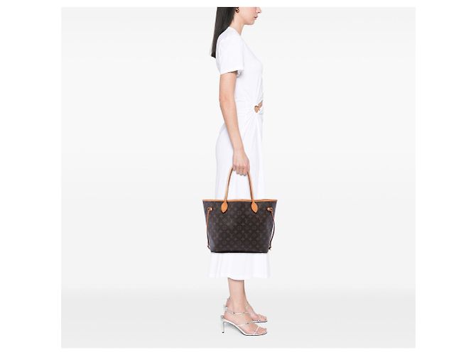 Borsa Tote Louis Vuitton Monogram Neverfull MM Marrone - vista 6
