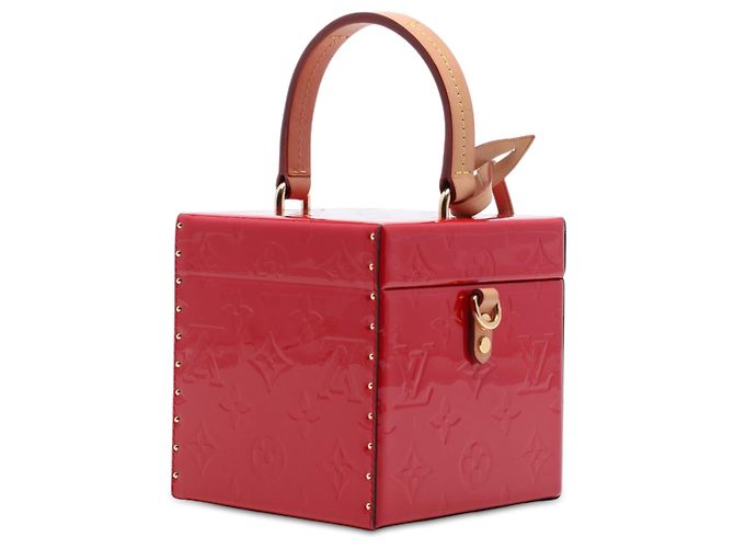 Borsa Vanity Box Bleecker Louis Vuitton Monogram Vernis rossa Rosso - vista 2
