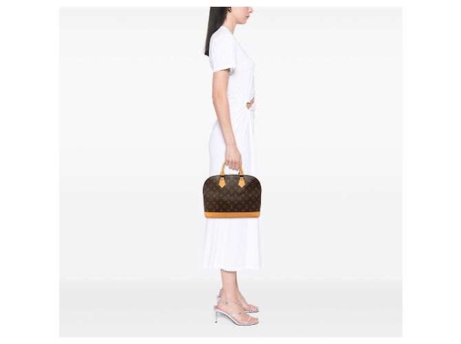 Borsa Louis Vuitton Monogram Alma PM Marrone - vista 6