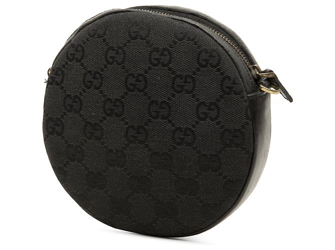 Borsa a tracolla rotonda Gucci GG Canvas nera Nero - vista 2