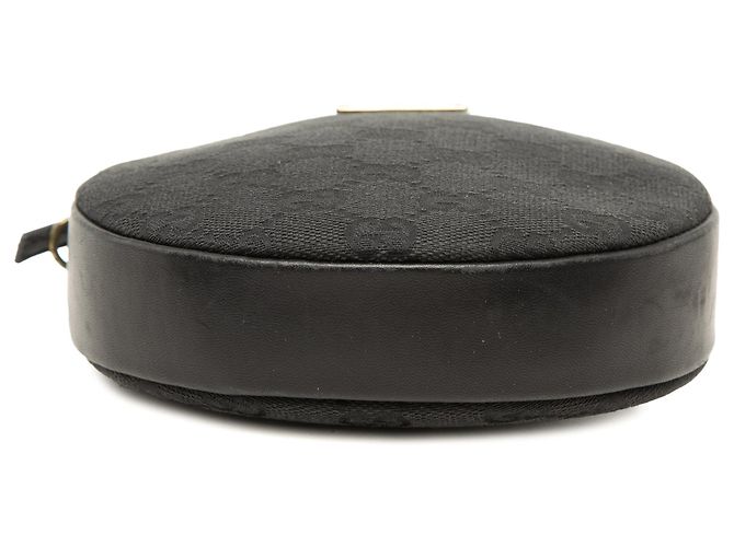 Borsa a tracolla rotonda Gucci GG Canvas nera Nero - vista 3