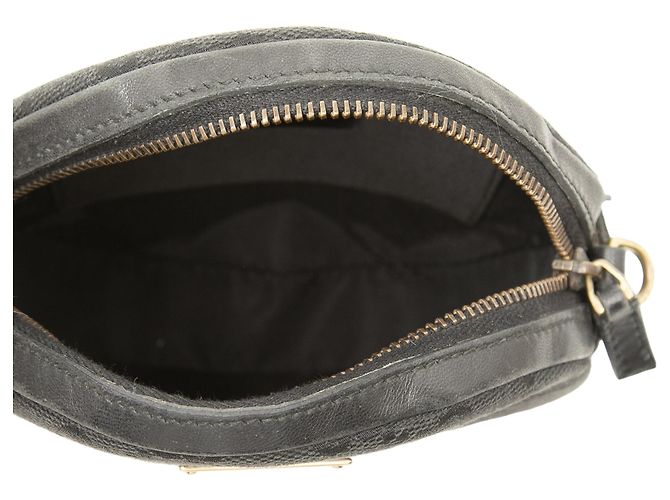 Borsa a tracolla rotonda Gucci GG Canvas nera Nero - vista 4
