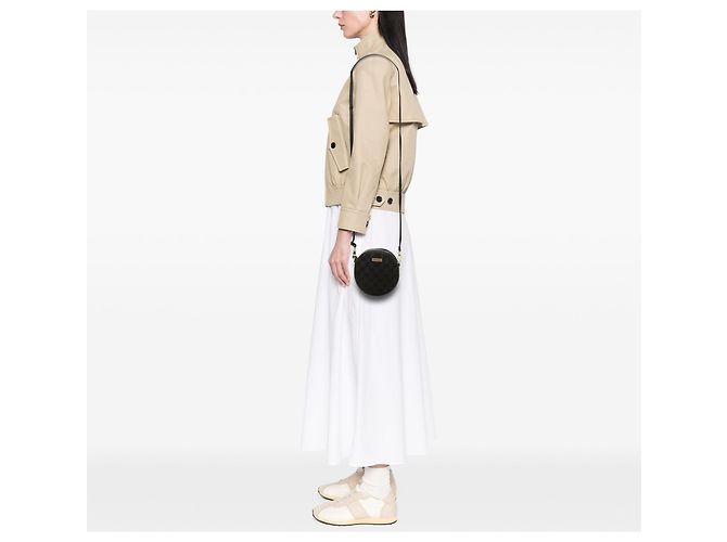 Borsa a tracolla rotonda Gucci GG Canvas nera Nero - vista 6