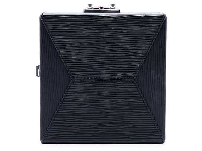 Borsa Satchel Louis Vuitton Epi Bleecker Box Nera Nero - vista 3