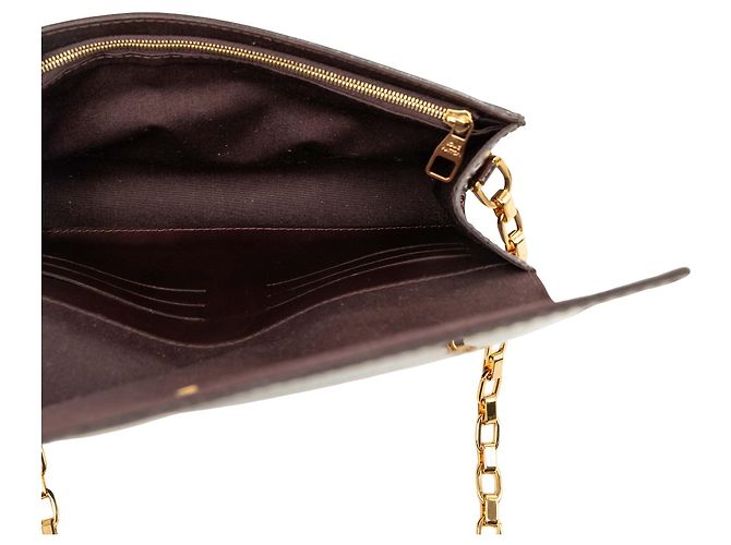 Borsa a tracolla Louis Vuitton Vernis Louise Chain MM rossa Rosso - vista 4