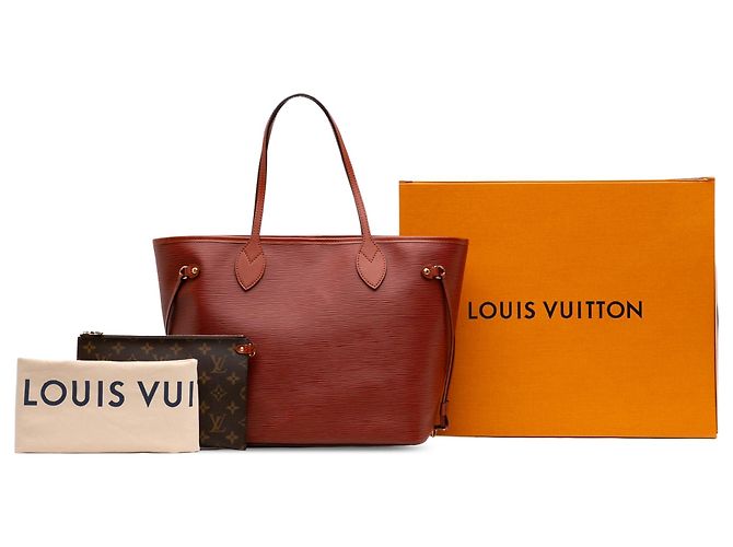Saco Tote Louis Vuitton Epi Neverfull MM Castanho Marrom - vista 7
