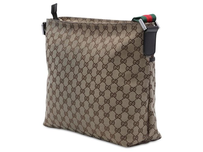 Bolso bandolera Gucci GG Canvas Web beige - vista 2