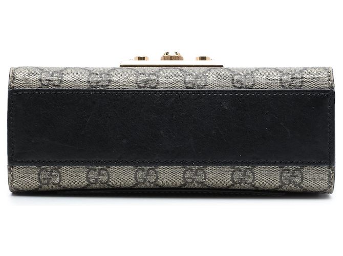 Borsa a Tracolla Gucci Small GG Supreme Padlock Nera Nero - vista 3