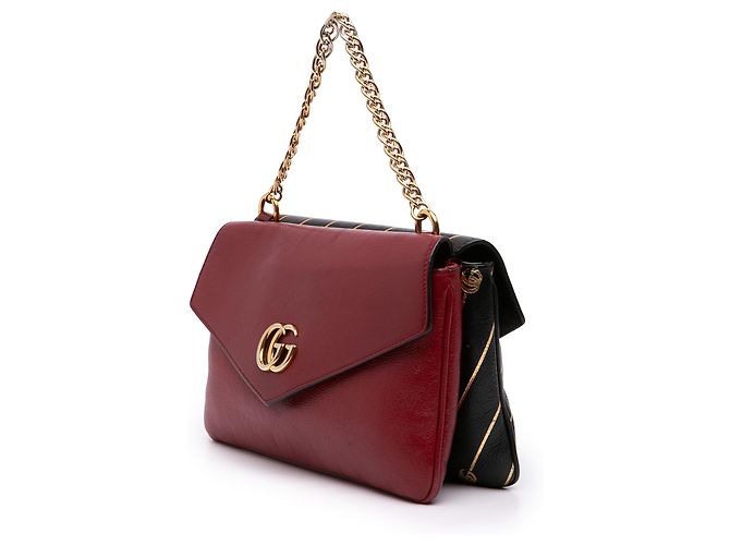 Borsa Red Gucci Medium Leather Double Thiara Satchel Rosso - vista 2