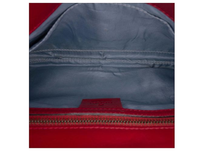 Borsa Red Gucci Medium Leather Double Thiara Satchel Rosso - vista 4