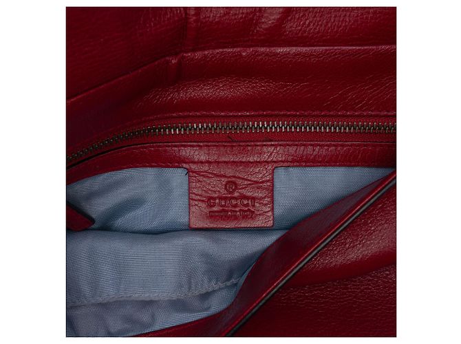 Borsa Red Gucci Medium Leather Double Thiara Satchel Rosso - vista 6