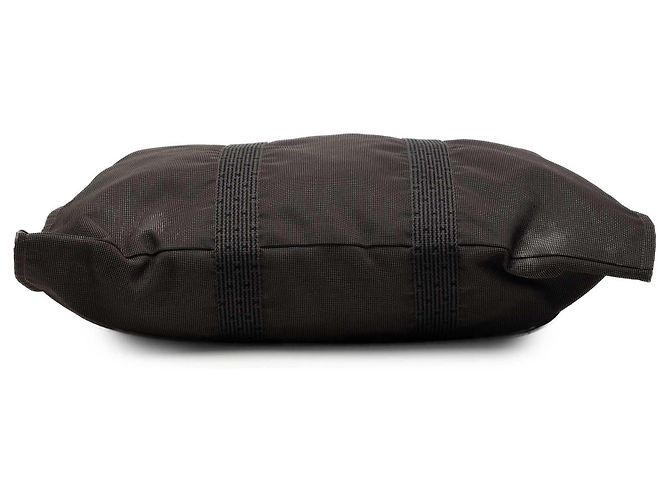 Hermès Herline Kleidertasche aus grauem Canvas - Ansicht 3
