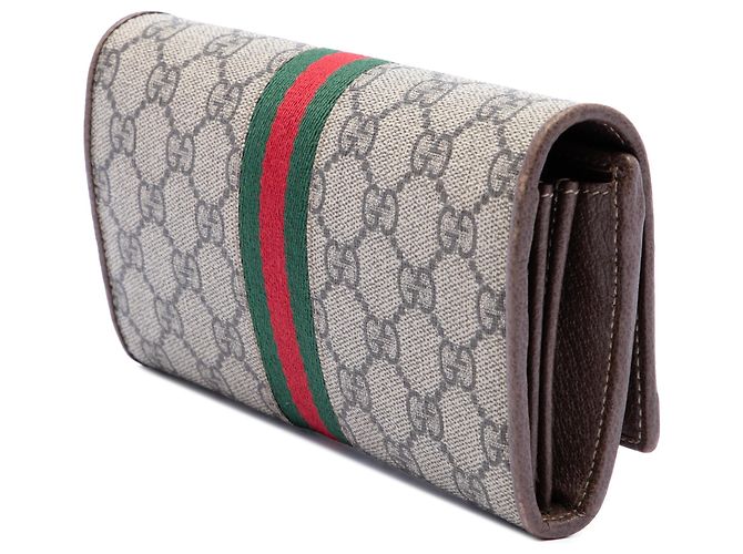 Borsa a tracolla Gucci GG Supreme Web Ophidia Wallet on Chain Beige - vista 2