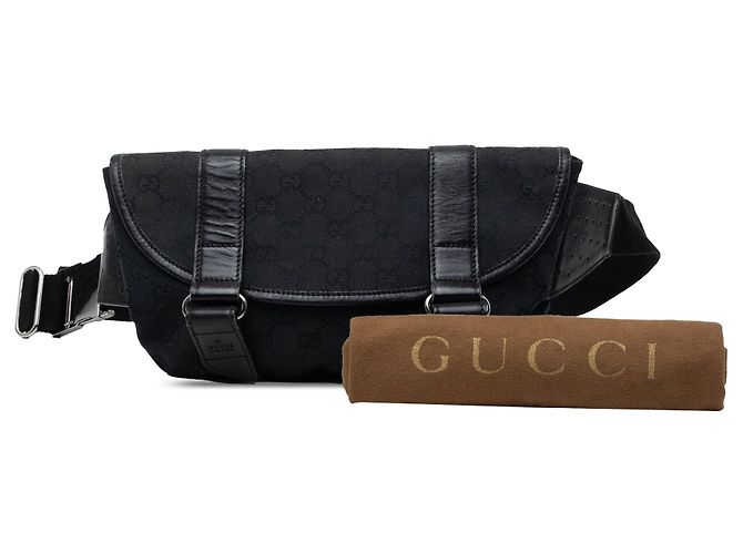 Borsa cintura Gucci GG Canvas nera Nero - vista 8