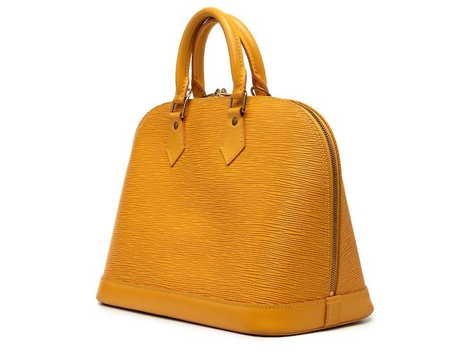 Borsa Louis Vuitton Epi Alma PM Gialla Giallo - vista 2