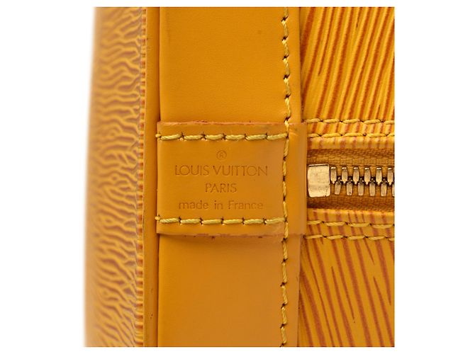 Borsa Louis Vuitton Epi Alma PM Gialla Giallo - vista 5