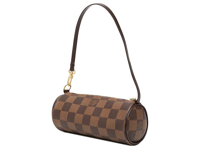 Borsa a mano Louis Vuitton Damier Ebene Papillon Pochette Marrone - vista 2