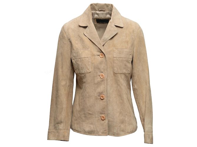 Prada Wildlederjacke Tan Größe US S Kamel - Ansicht 2