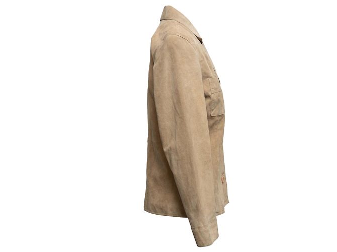 Prada Wildlederjacke Tan Größe US S Kamel - Ansicht 3