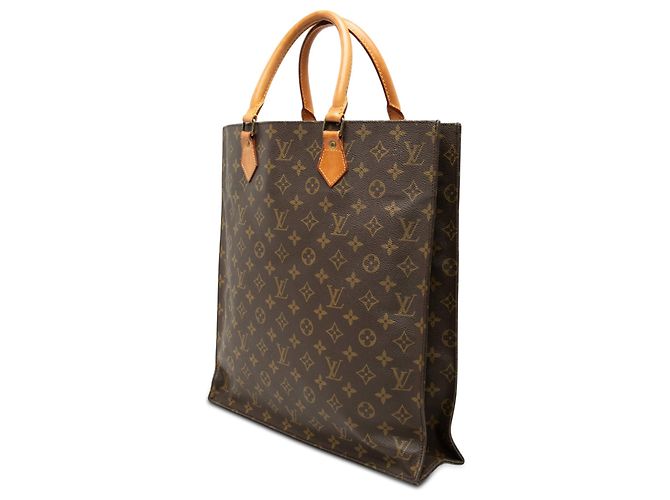 Borsa Tote Louis Vuitton Monogram Sac Plat Marrone - vista 2