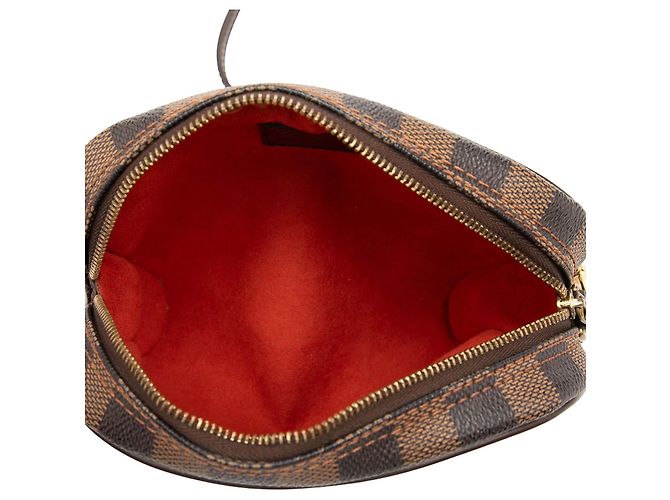 Borsa a tracolla Louis Vuitton Damier Ebene Ipanema Pochette Marrone - vista 4
