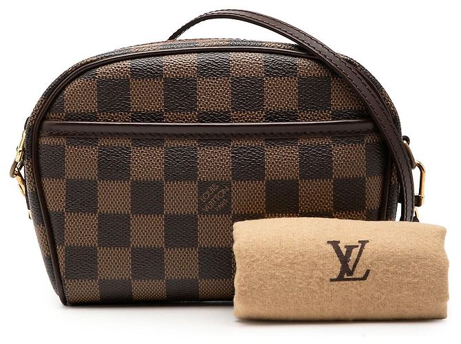 Borsa a tracolla Louis Vuitton Damier Ebene Ipanema Pochette Marrone - vista 9