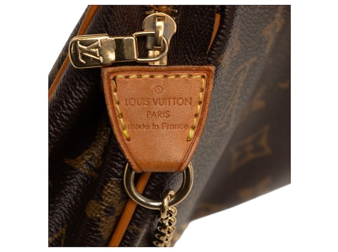 Borsa Satchel Louis Vuitton Monogram Eva Marrone - vista 5