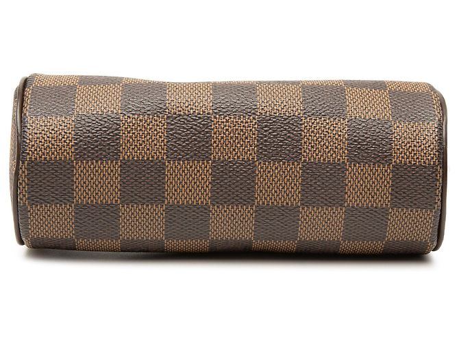 Borsa a mano Louis Vuitton Damier Ebene Papillon Pochette Marrone - vista 3