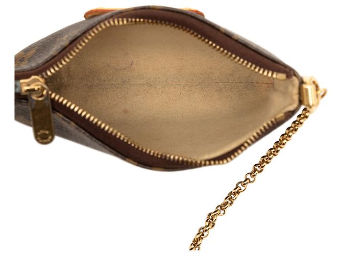 Borsa a tracolla Louis Vuitton Monogram Pochette Milla PM Marrone - vista 4