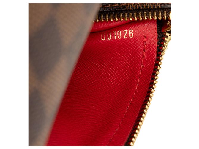 Borsa a mano Louis Vuitton Damier Ebene Papillon 30 Marrone - vista 6