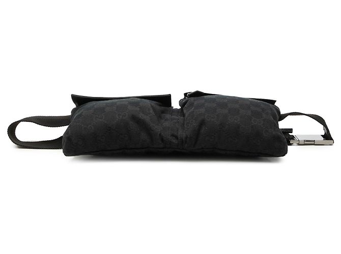 Borsetta cintura Gucci GG Canvas con doppia tasca, nera Nero - vista 3