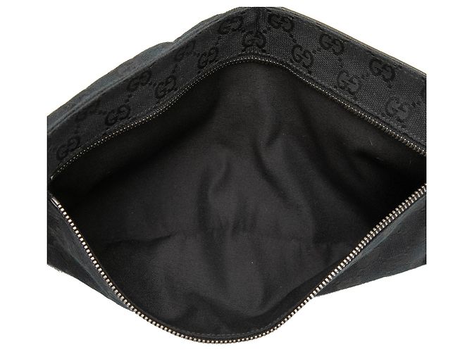 Borsetta cintura Gucci GG Canvas con doppia tasca, nera Nero - vista 4