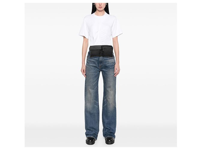 Borsetta cintura Gucci GG Canvas con doppia tasca, nera Nero - vista 7