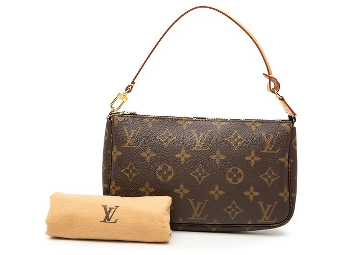 Bolso de hombro Louis Vuitton Monogram Pochette Accessoires Marrón Castaño - vista 8