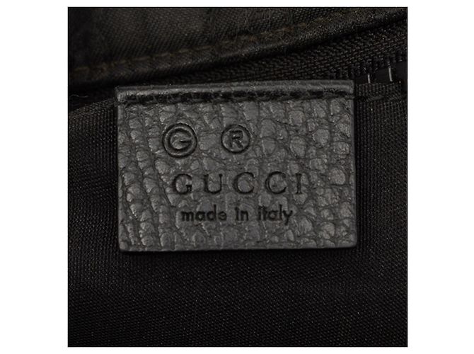 Borsetta cintura Gucci GG in nylon nero con banda Web - vista 5