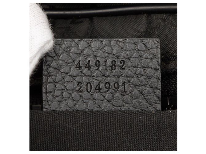 Borsetta cintura Gucci GG in nylon nero con banda Web - vista 6