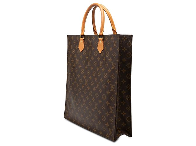 Borsa Tote Louis Vuitton Monogram Sac Plat Marrone - vista 2