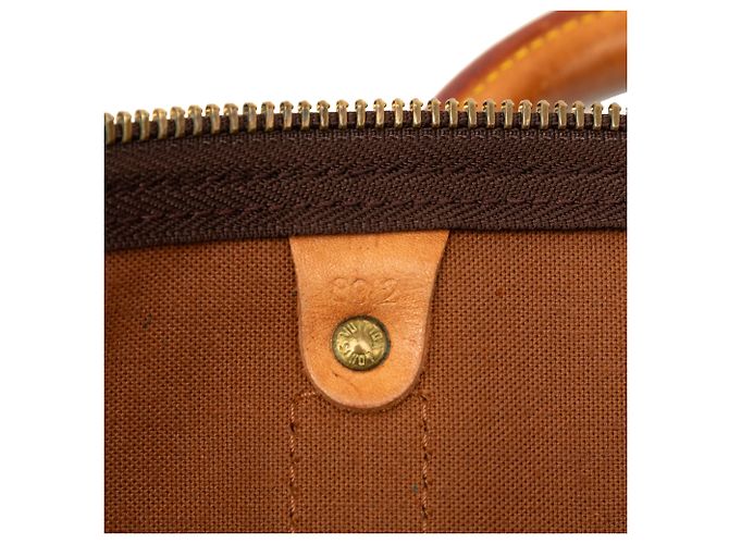 Borsa da viaggio Louis Vuitton Monogram Keepall 60 Marrone - vista 6