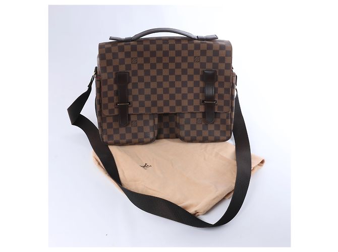 Borsa a tracolla Louis Vuitton Damier Broadway in marrone Rosso - vista 13