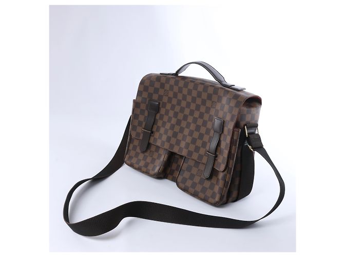 Borsa a tracolla Louis Vuitton Damier Broadway in marrone Rosso - vista 2