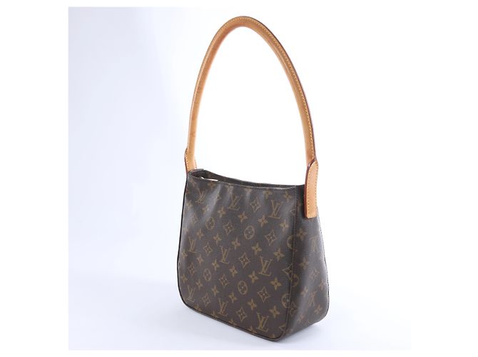Borsa a tracolla Louis Vuitton Monogram Looping MM in Brown Beige - vista 2
