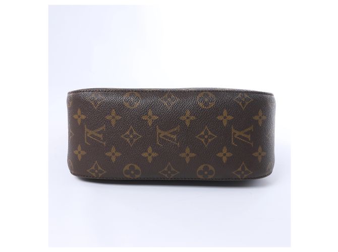 Borsa a tracolla Louis Vuitton Monogram Looping MM in Brown Beige - vista 9