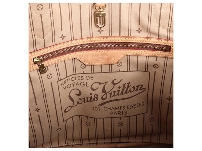 Borsa a spalla Louis Vuitton Monogram Neverfull MM in marrone Beige - vista 13