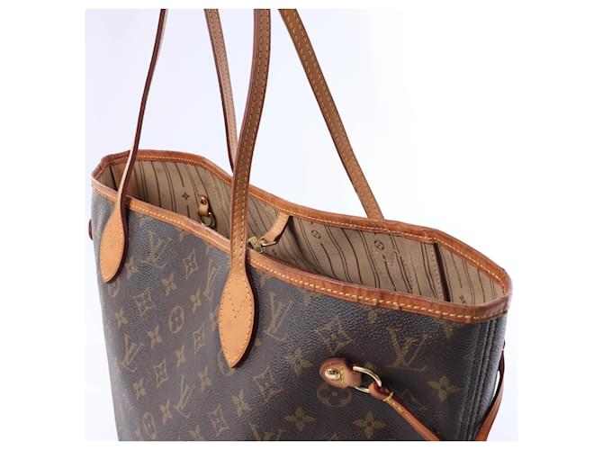 Borsa a spalla Louis Vuitton Monogram Neverfull MM in marrone Beige - vista 3