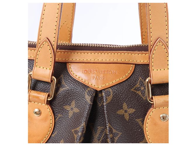 Borsa Louis Vuitton Palermo Monogram PM in marrone - vista 10
