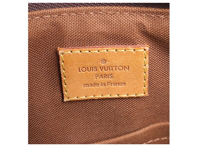 Borsa Louis Vuitton Palermo Monogram PM in marrone - vista 13