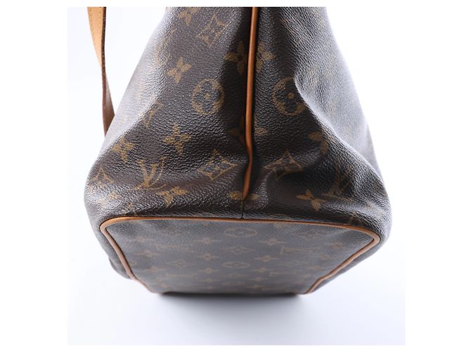 Borsa Louis Vuitton Palermo Monogram PM in marrone - vista 5