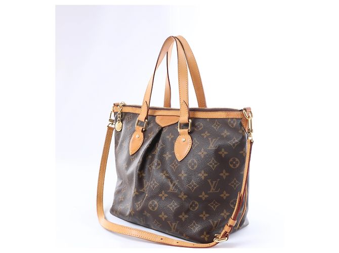 Borsa Louis Vuitton Palermo Monogram PM in marrone - vista 6