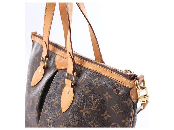 Borsa Louis Vuitton Palermo Monogram PM in marrone - vista 9